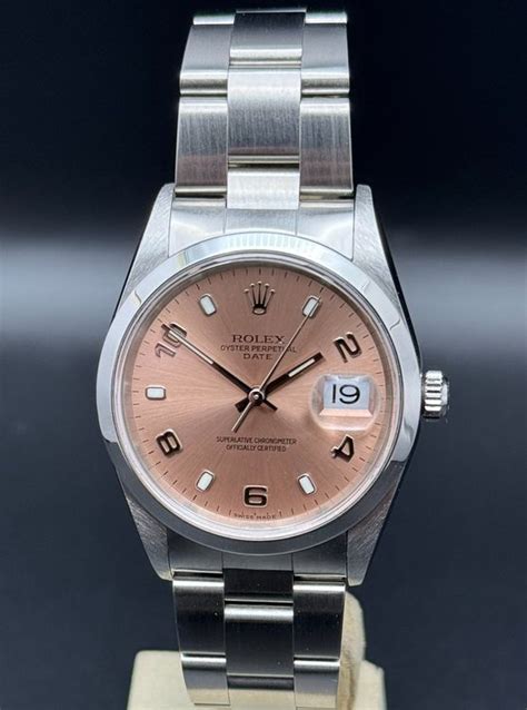 rolex date 34 rosa|rolex date 34mm.